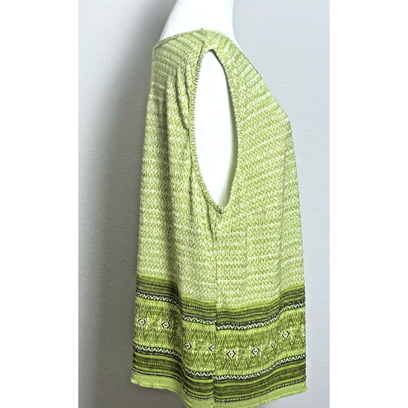 Rafael Women's Shell ( 2X) Pleated Textured Design Rafael Bohemian Top - Picture 7 of 16